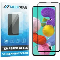 Mobigear Screenprotector geschikt voor Samsung Galaxy A51 Glazen | Premium Screenprotector - Case Friendly - Zwart