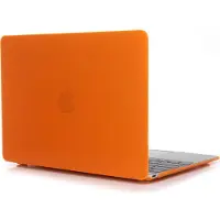 Mobigear Laptophoes geschikt voor Apple MacBook 12 Inch (2015-2017) Hoes Hardshell Laptopcover MacBook Case | Glossy - Oranje - Model A1534