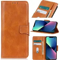 Mobigear Classy Bookcase voor Apple iPhone 14 - Bruin