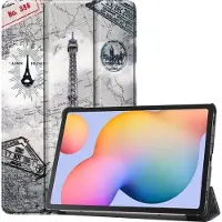 Mobigear Tri-Fold Bookcase voor Samsung Galaxy Tab S6 Lite - Eiffeltoren