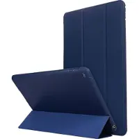 Mobigear Tablethoes geschikt voor Apple iPad 8 (2020) Hoes | Tri-Fold Gel Bookcase - Blauw