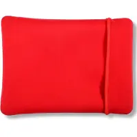 Mobigear Laptophoes geschikt voor Neopreen Laptop | Two Way Sleeve (max 24 cm x 33 cm) Laptop hoes - Zwart / Rood