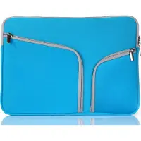 Mobigear Laptophoes geschikt voor Neopreen Laptop | Double Zipper Sleeve (max 21 cm x 30 cm) Laptop hoes - Blauw