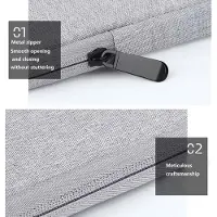 Mobigear Laptophoes geschikt voor Laptop | Solid Sleeve (max 22 cm x 33 cm) Laptop hoes - Grijs