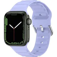 Mobigear Bumpy Siliconen Watch bandje geschikt voor Apple Watch Bandje Gespsluiting - 41/40/38 mm - Paars