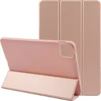 Mobigear Tablethoes geschikt voor Apple iPad Pro 13 Inch (2024) Hoes | Tri-Fold Gel Bookcase - Roségoud