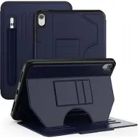 Mobigear Tablethoes geschikt voor Apple iPad 10 (2022) Hoes | Magnetic Folio Bookcase + Stylus Houder - Marineblauw