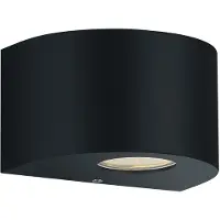 REALITY IMPORT LED-wandlamp buiten Rosario, zwart, Kunststof, Modern, LED wandlamp buiten