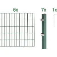Alberts Dubbelstaafmat hekwerk Basisset Hoogte: 80 - 160 cm, totale lengte: 4 - 30 m, voor plaatsing in beton (set)