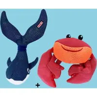 Kong shimmy shakers krab rood en shimmy shakers walvis blauw 15x43x7,50 cm en 30,5x19,50x11