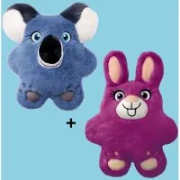 Kong snuzzles koala en kong snuzzles bunny 22,5x22x9,5 cm en 24x18x9 cm