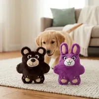 Kong snuzzles bunny en kong snuzzles bear 24x18x9 cm en 21,5x21,5x9 cm