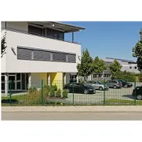 Alberts 674922 dubbelstaafmat hekwerk als 22-delige complete hekwerkset, kunststofgecoat, groen, hoogte 103 cm, lengte 20 m