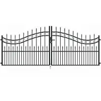 Alberts 510169 Doppeltor Bordeaux mit Zubehör, antraciet, breedte 337 cm, hoogte 131 cm