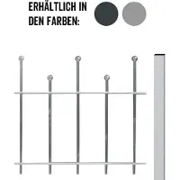Alberts Metalen hek Uitbreidingsset Madrid Hoogte: 49,5, 73,5 en 98,5 cm, breedte: 200 cm, om vast te schroeven