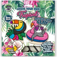 SPLAT PLANET Clay Colouring Set Tropische Dieren 24 x 23,7 x 2,7 cm