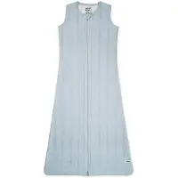 Lodger Newborn slaapzak zomer 62cm - Veilige aansluiting bij nek en armen - 0.5 TOG - 100% Biologisch Katoen - Pointelle Blauw - Zomerslaapzak
