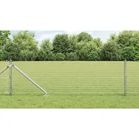 vidaXL gelast draadhek met grondpennen 50 x 0,8 m Gegalvaniseerd staal