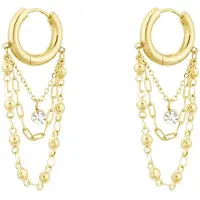 Yehwang Oorbellen Chained Up - Goud -