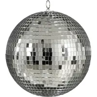 Mica Decorations Kerst Discobal Ø25 cm - Kerstballen Spiegelbal met Haakje - Kerstversiering voor Binnen - Kerstboomversiering met Spiegelend Effect - Ø25 cm - Zilver