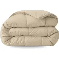 Zelesta Comfort Uni Warm Sand 140x200 - Dekbed zonder overtrek - Wasbaar dekbed - Hoesloos dekbed - 2 in 1 Dekbed met vaste overtrek