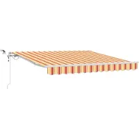 vidaXL Uitschuifbare luifel Geel en Oranje 300 x 250 cm Polyester