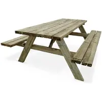 Sweeek - Picknicktafel met 2 zitkanten voor 6 personen