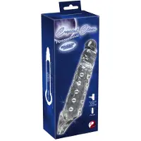You2Toys – Penis Sleeve Licht Flexibel met Stimulatie Noppen en Testikel Ring - Transparant