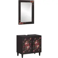 vidaXL Badkamerkast set 2 st 62 x 33 x 58 cm Massief Mango Hout