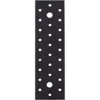 Alberts 824914 Geperforeerde plaat - zwart - kunststof gecoat - 200 x 60 x 2 mm | Set van 25