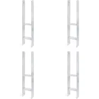 Alberts 4 x H-paaldrager, 121x600 mm, materiaaldikte 6 mm, diepte 60 mm, thermisch verzinkt