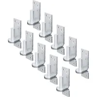 Alberts 844462 Kloben auf Platte, DI-Haken, feuerverzinkt, Dornmaß Ø13 mm, Platte 100 x 35 mm, 10er Set