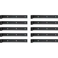 Alberts 862640 Luikband, recht, uiteinde recht, zwart, rol Ø14 mm, afmeting 300 x 35 mm, 10er set