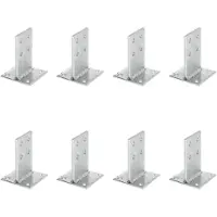 Alberts 8 x T-paaldrager mit Steg, Steg 130x80 mm, plaat 100 mm, thermisch verzinkt, voor opschroeven