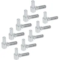 Alberts 864446 plaatduim om in te schroeven | met metrische schroefdraad | elektrolytisch blauw verzinkt | doornmaat Ø16 mm | 65 x 33 mm | Set van 10