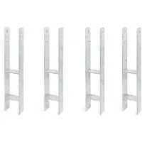 Alberts 4 x H-paaldrager, 95x600 mm, materiaaldikte 6 mm, diepte 60 mm, thermisch verzinkt