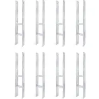 Alberts 8 x H-paaldrager, 116x800 mm, materiaaldikte 8 mm, diepte 60 mm, thermisch verzinkt