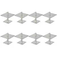 Alberts 8 x I-paaldrager, in hoogte verstelbaar 30 - 150 mm, plaat 150 x 150 mm, elektrolytisch verzinkt, dickschichtpassiviert, voor opschroeven