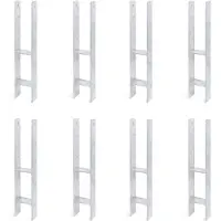 Alberts 8 x H-paaldrager, 95x600 mm, materiaaldikte 6 mm, diepte 60 mm, thermisch verzinkt