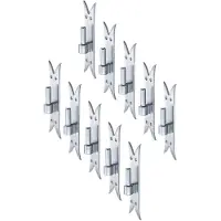 Alberts 864026 Klem op plaat | DI haak, eind karper staart | blauw verzinkt | doornmaat Ø14 mm | plaat 205 x 54 mm | Set van 10