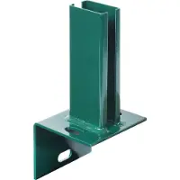 Alberts 686109 paaldrager voor hekpalen auf L-Randsteinen, voor opschroeven, thermisch verzinkt, plaat 120 x 120 mm, für Pfosten 60 x 40 mm