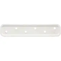 Alberts 849696 verbindingsplaat | ingeperst | witte kunststof coating RAL 9010 | 180 x 40 mm | set van 20