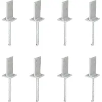Alberts 8 x T-paaldrager mit Steg, Steg 130x80 mm, thermisch verzinkt, voor inbetonneren, betonanker Ø16x200 mm, plaat 80 mm