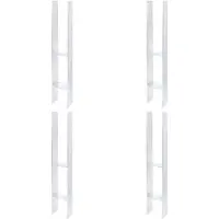 Alberts 4 x H-paaldrager, 81x600 mm, materiaaldikte 5 mm, diepte 60 mm, thermisch verzinkt