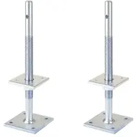 Alberts 2 x I-paaldrager, in hoogte verstelbaar 100 - 230 mm, hoogte 340 mm, elektrolytisch verzinkt, dickschichtpassiviert, voor opschroeven