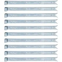 Alberts 862527 Luikband, recht, uiteinde karperstaart, blauw verzinkt, rol Ø14 mm, afmeting 500 x 35 mm, 10er set