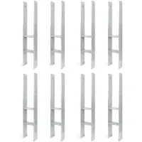 Alberts 8 x H-paaldrager, 121x800 mm, materiaaldikte 8 mm, diepte 60 mm, thermisch verzinkt