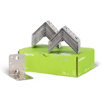 Alberts 848217 hoekanker extra sterk met rib | rvs | 70 x 70 x 55 mm | set van 25