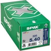 Spax 1191010500405 Verzinkkopschroef 5 mm 40 mm T-STAR plus Staal 500 stuk(s)