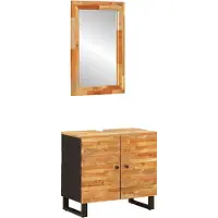 vidaXL Badkamer Sets 2 st Naturel Massief Mango Hout